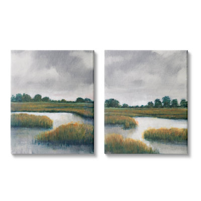 " Grassy Rural Marshland " by Tim Otoole 2 - Pieces Painting Print