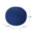 Pouf de siège rond en coton tricoté en coton bleu marine avec coussin de sol, capacité de poids de 200 lb, capacité décorative de 200 lb, ornement-1415293468