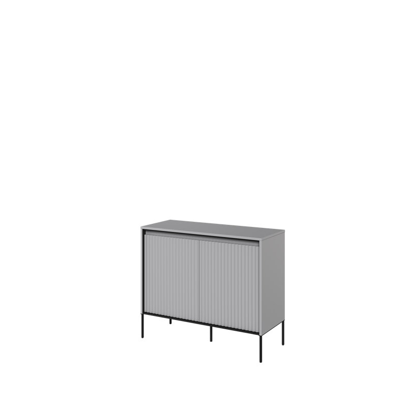 Aileu 98cm Sideboard, Light Grey/Black