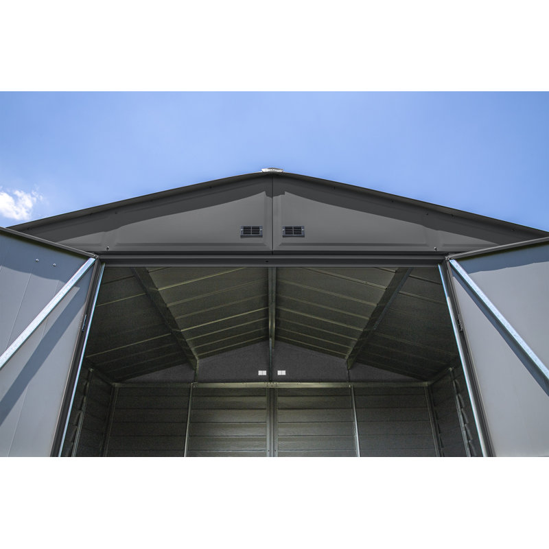 Select Steel Storage Shed Steel Storage Shed, 8X6, Charcoal, Charcoal