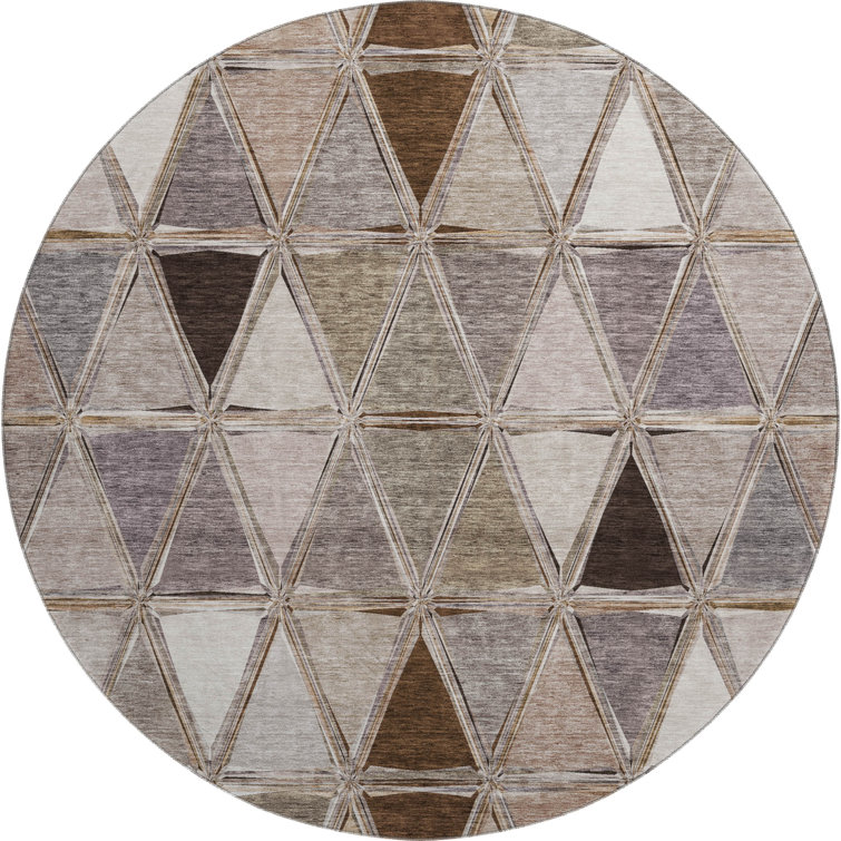 Premium Machine Washable Prisco Brown Rug