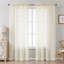 Paire de rideaux transparents avec passe-tringle Couey Farmhouse-107099060-107099055