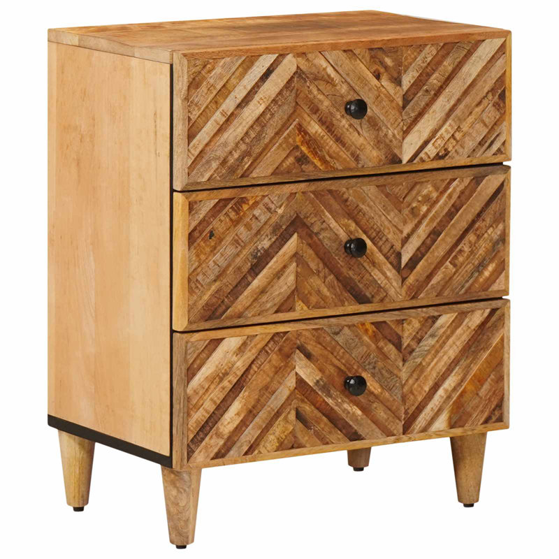 50cm W Solid Wood Bedside Table