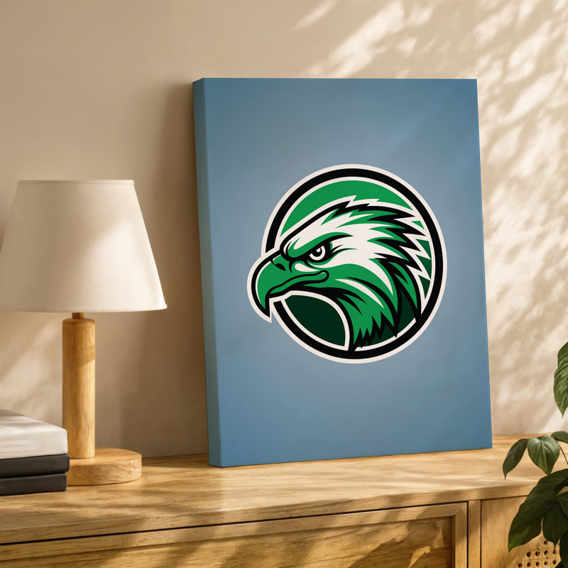 Toile «Create A Bold Dynamic Logo» avec un aigle stylisé, art mural en tête de profil mettant en vedette des caractéristiques nettes et un art féroce sur toile