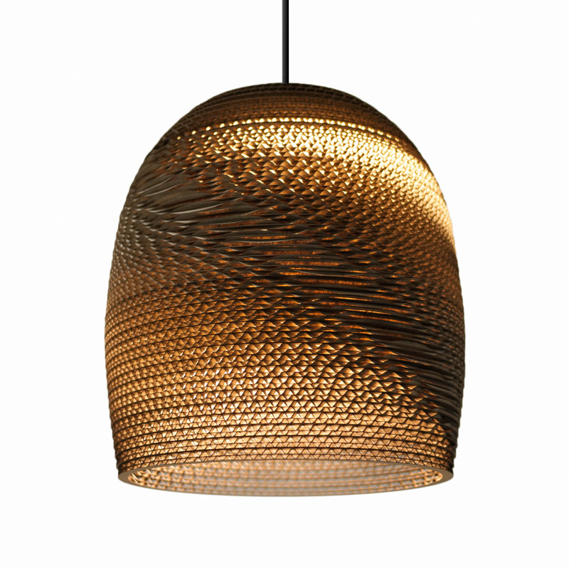 Luminaire suspendu Scraplights Bell 10 naturel, H 11 po x l 10,5 po x P 10,5 po, Brun