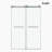 44-49" W X 76" H Frameless Double Sliding Shower Door with 3/8" (10mm) Clear Tempered Glass, Shatter-Resistant Film & Installation Hole Locator-114773373