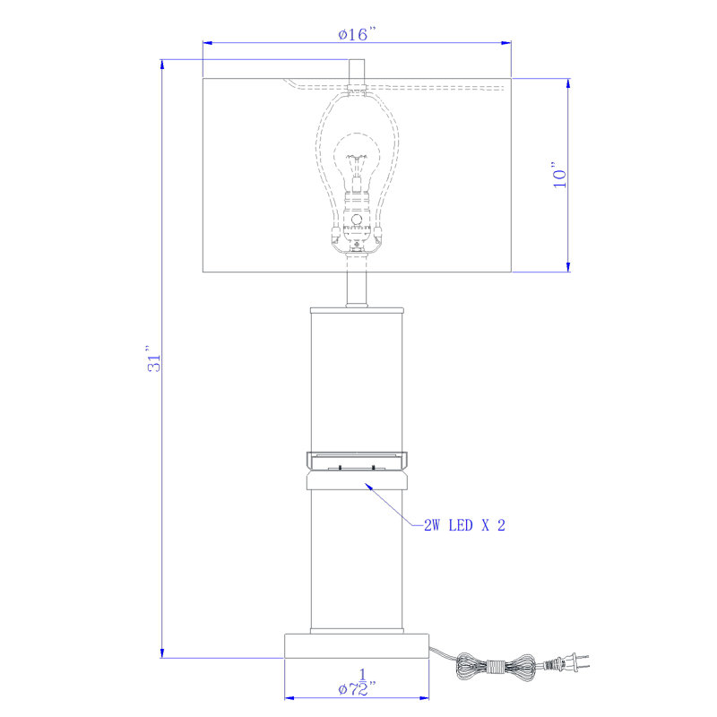 Lampe de table Devondra