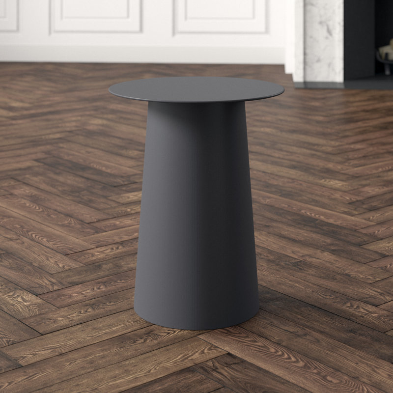 Circula End Table, Oblivion, 21" H x 17" W x 17" D