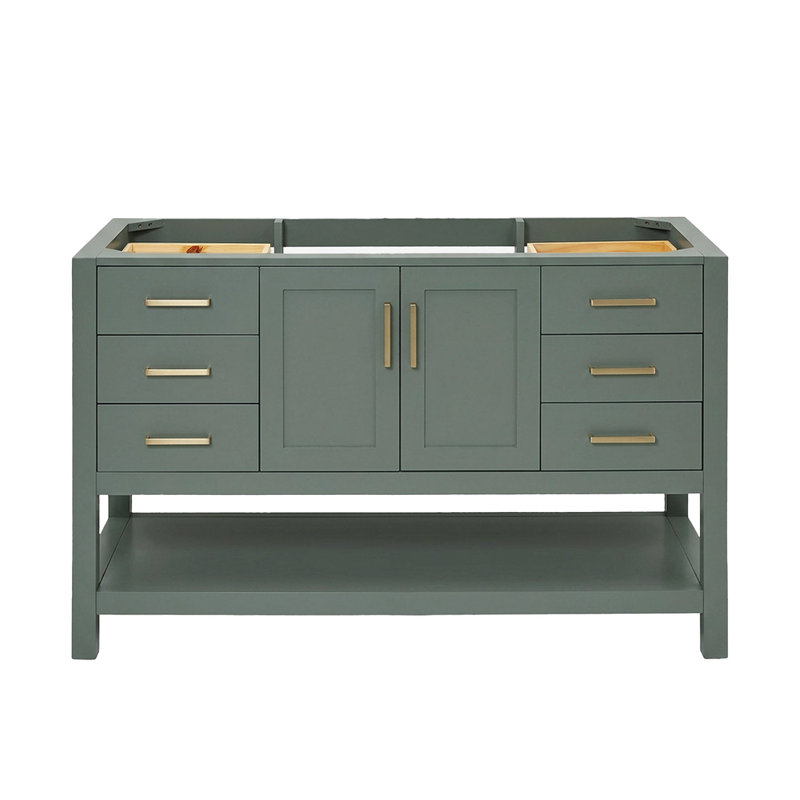 Base de meuble-lavabo simple 54 po Pawley, Vert rétro