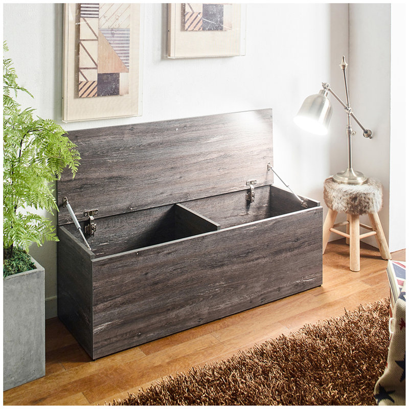 Banc de rangement Dean en gris rustique