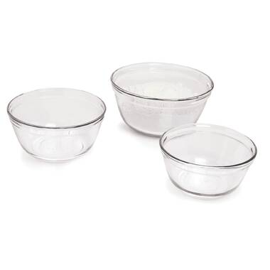 Pyrex Prepware 3 Piece Glass Mixing Bowl Set