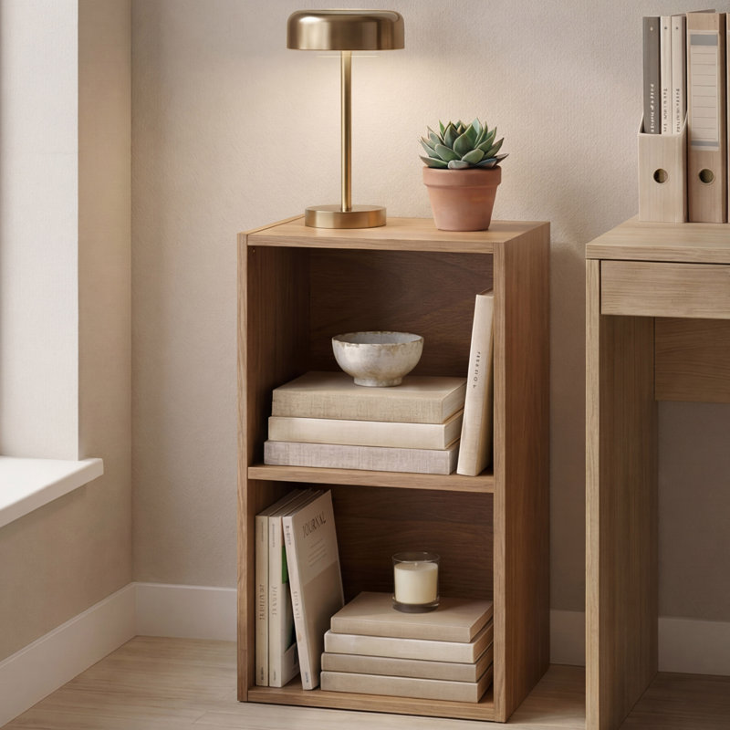 Gerardi 32cm W Standard Bookcase, Oak, 54 cm H x 32 cm W