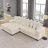 Randall L-Shaped Corduroy Sectional Sofa with Ottoman & Back Cushions-115121983