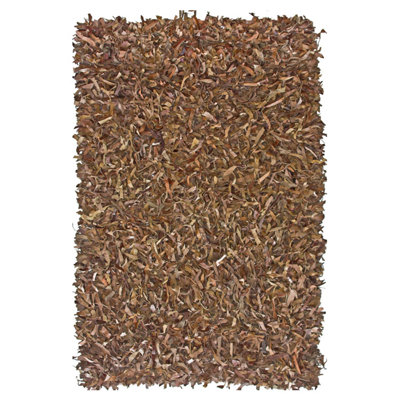 Leather Shag Leather Indoor Rug