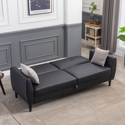 Black PU Leather Sofa