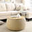 Storage 2 In 1 - Natural Color, 25.5"X25.5"X14.5", Handmade With Plastic Upholstery, Sumptuous Fabric, Works As End Table & , 250Lbs Capacity, No Assembly Function Natural, 25.5X25.5X14.5 Inches, Can-1216413137