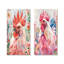 Ensemble de 2 pièces d'art mural coq rouge et vert-1103460769-1103460775-1103460772