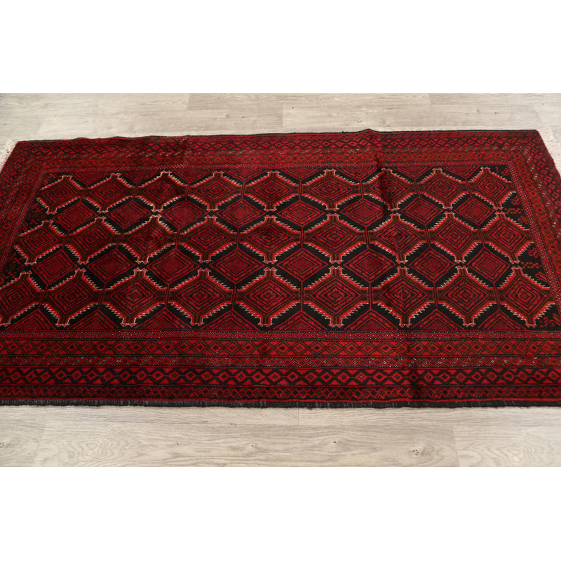 Leos One-of-a-Kind 3' 6" X 6' 6" New Age Wool Area Rug in Red