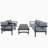 U_style multi-person outdoor steel sofa set, waterproof, anti-rust & uv-resistant, perfect for gardens and lawns, durable patio furniture-1245921653