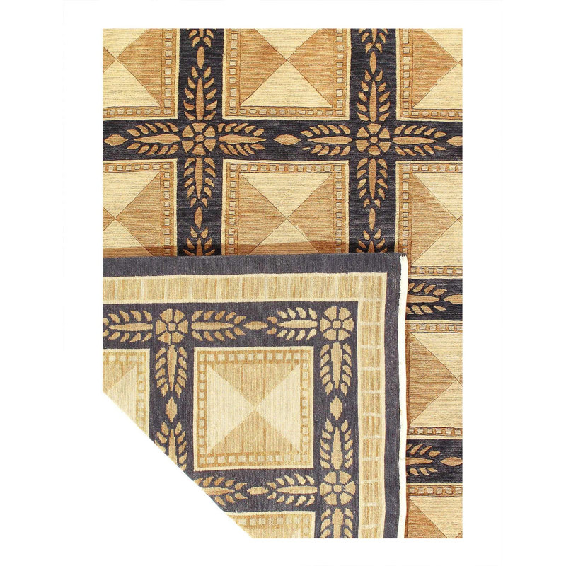 Geometric Area Rug in Navy Blue