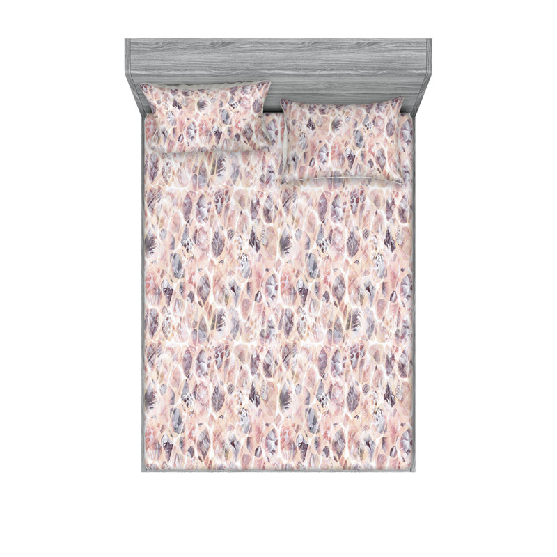 Ensemble de draps et taies décoratives Ambesonne, Cal.King Sheet Set with 2 Pillowcases