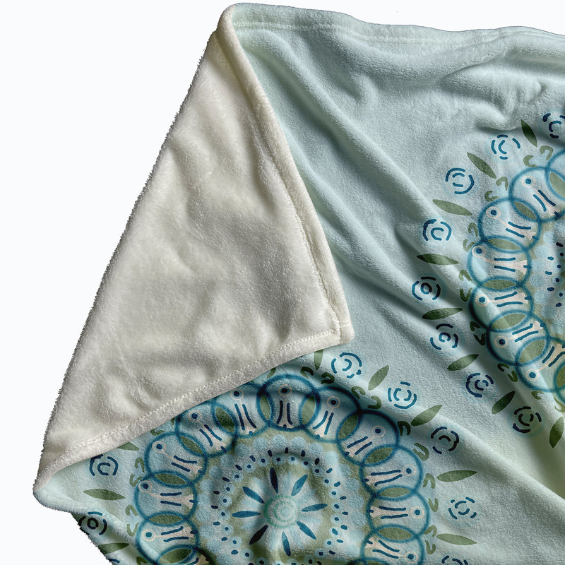 Schuler Plain Weave / Muslin Throw Blanket, Light Blue