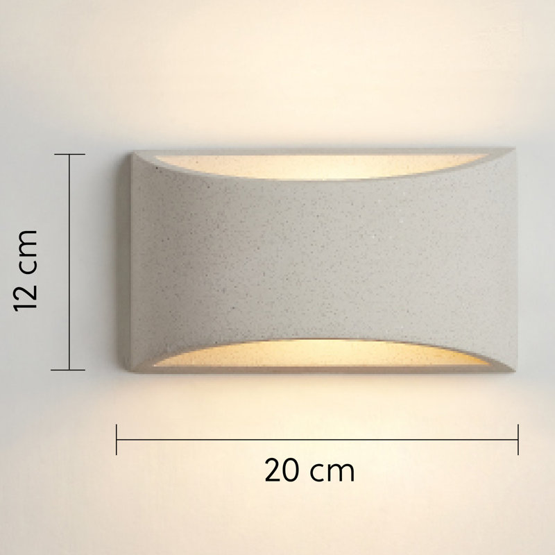 Abbaigh Ceramic Flush Mounted Sconce, 12cm H x 20cm W x 8.50cm D