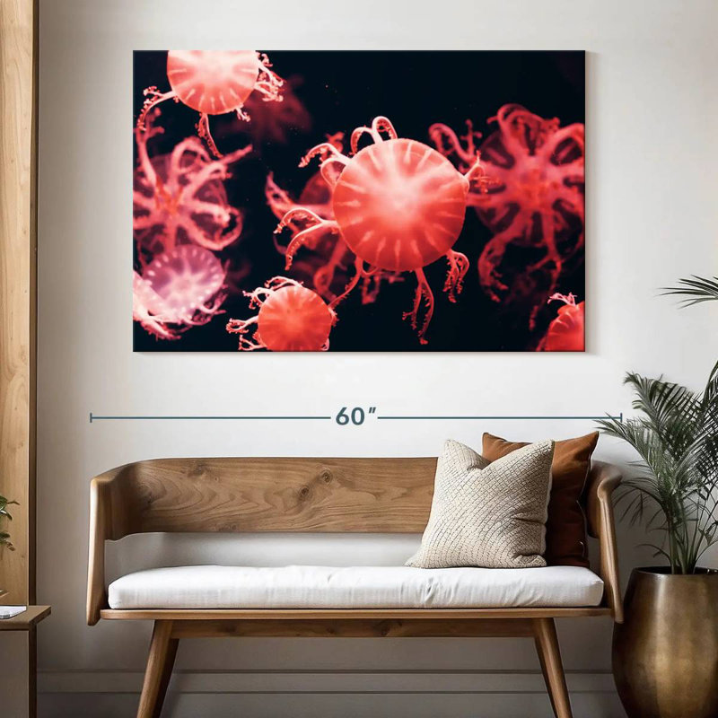 Brampt Red Jellyfish, 34" H x 51" W