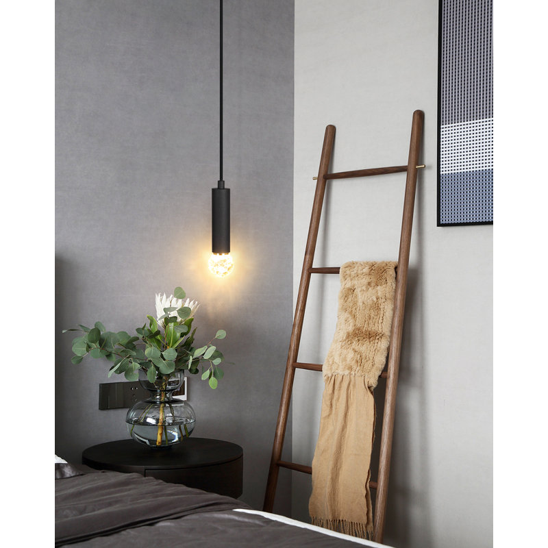Luminaire suspendu moderne à intensité variable 7 lumières 1 lumière, Noir mat
