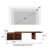 Jarisa Storage Credenza， Retracted Extendable TV Stand -Wood TV Console Media Cabinet with Storage-141817451-167728024