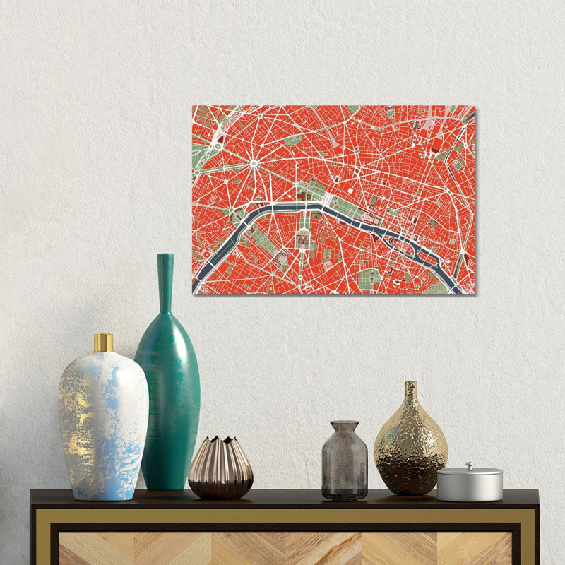 Paris Classic by Planos Urbanos - Gallery-Wrapped Canvas Giclée on Canvas, 30.48 cm H x 45.72 cm W, No Frame