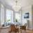 8-lights Dimmable Tiered Glass Chandelier