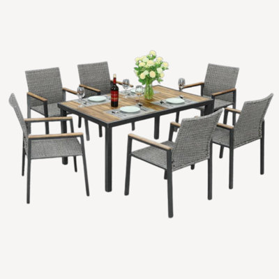 Ensemble repas d'extérieur 7 pièces 7 pièces