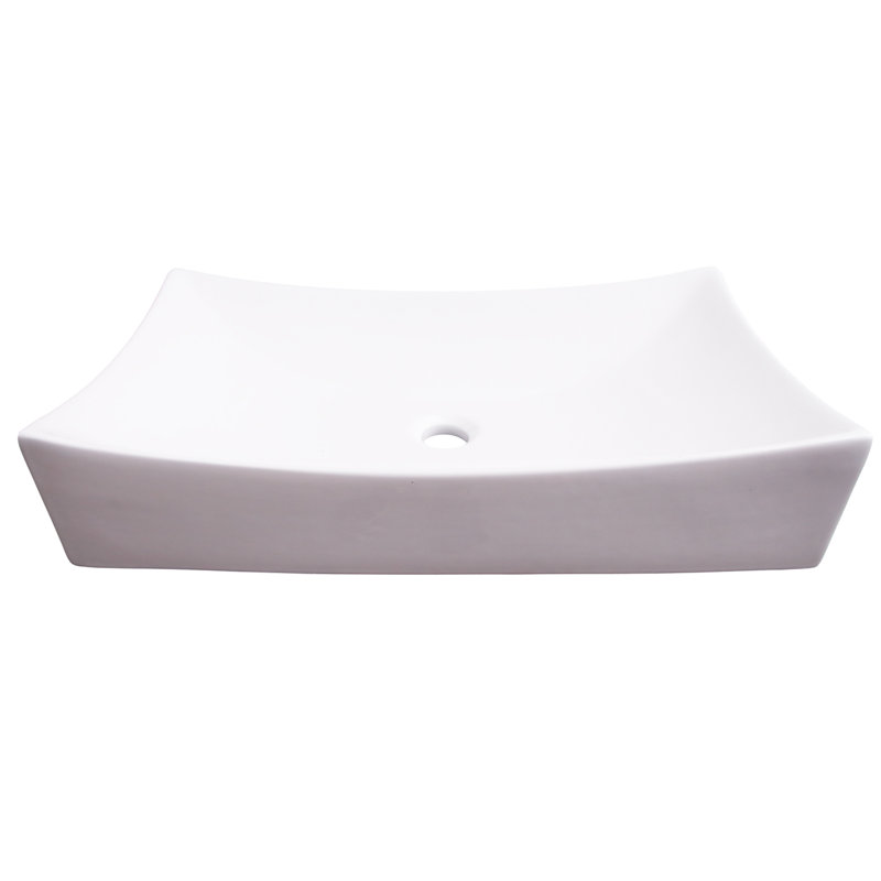 Barclay Porter 15.62'' White Vitreous China Rectangular Bathroom Sink