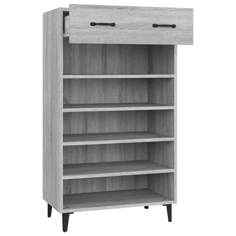 10 Pair Shoe Storage Cabinet, Grey Sonoma