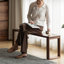 Banc en bois massif brun noisette-1761223363