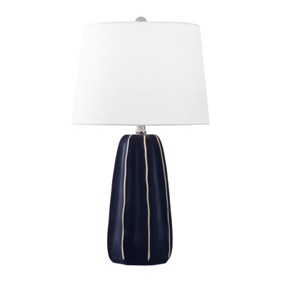 Lampe de table en céramique bleu marine Jude