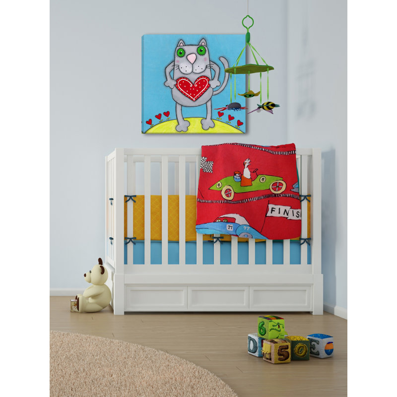 «Cat with Heart», reproduction sur toile tendue, H 40 po x l 40 po x P 1,5 po