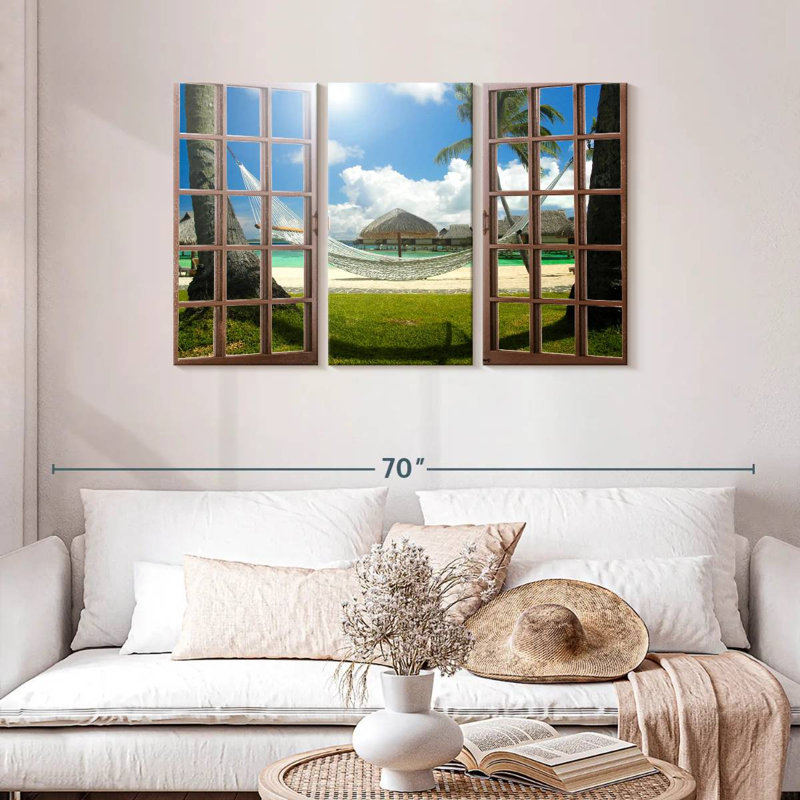 Gillard Beach Hammock Window View, 28" H x 45" W