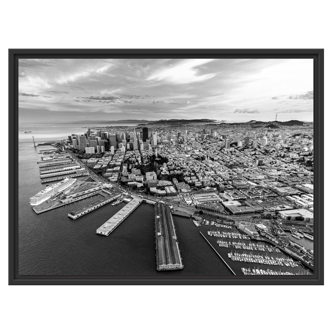 Gerahmtes Wandbild San Francisco B&W