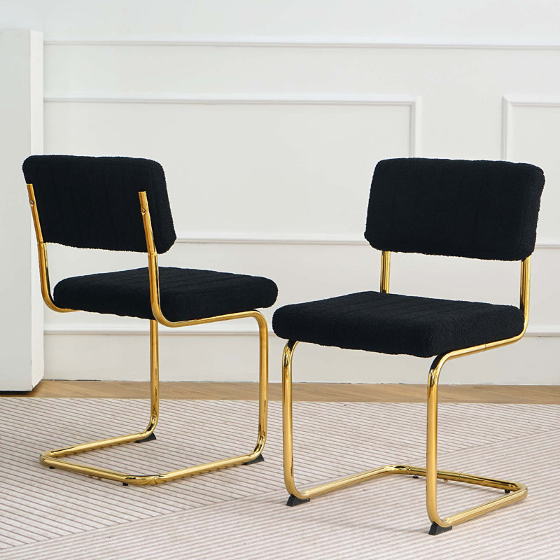 Chaise rembourrée, Noir