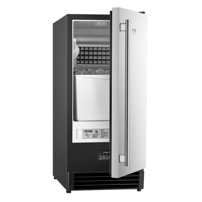 Machine à glaçons sous le comptoir intégrée 50 lb / jour avec porte de pompe réversible