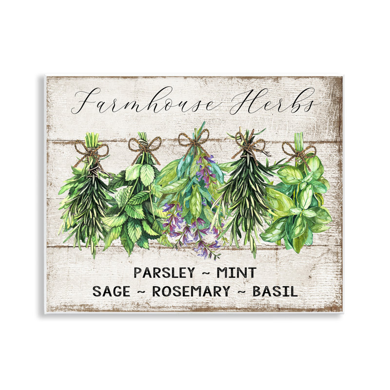  "Vintage Farm Market Herbs", art mural par Creatif Belle