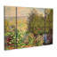 «Corner of the Garden at Montgeron, 1876», reproduction de peinture à l'huile à multiples images sur toile tendue-724127232