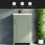 Petit meuble-lavabo moderne de 20 pouces avec lavabo en céramique - 20 * 14,5 * 33,3 pouces, rangement spacieux, 1 porte à fermeture douce-852431686