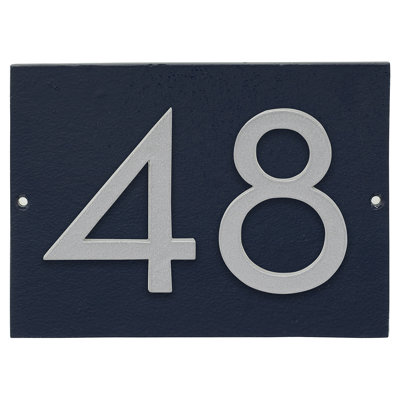Plaque d’adresse murale sur 1 ligne flottante