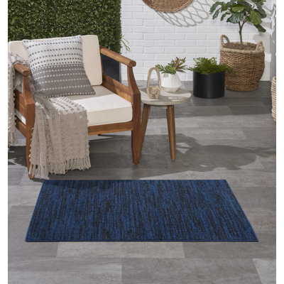 Tapis intérieur / extérieur bleu Mullican Sandy