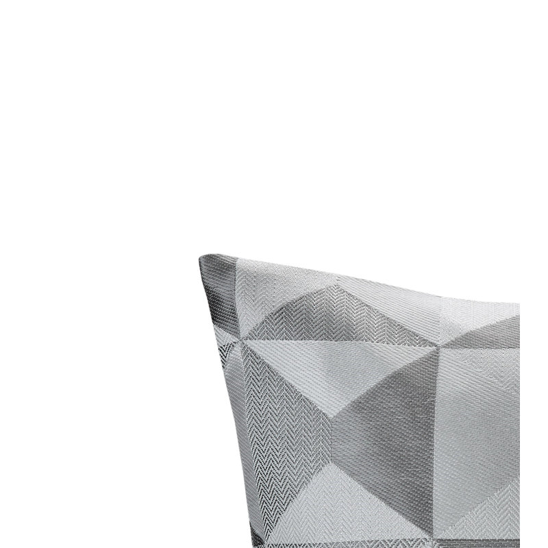 Stamper Skandi Geometric Scatter Cushion Cover, 45cm Hx 45cm W x 15cm D, Gray/Silver, Insert/Cover
