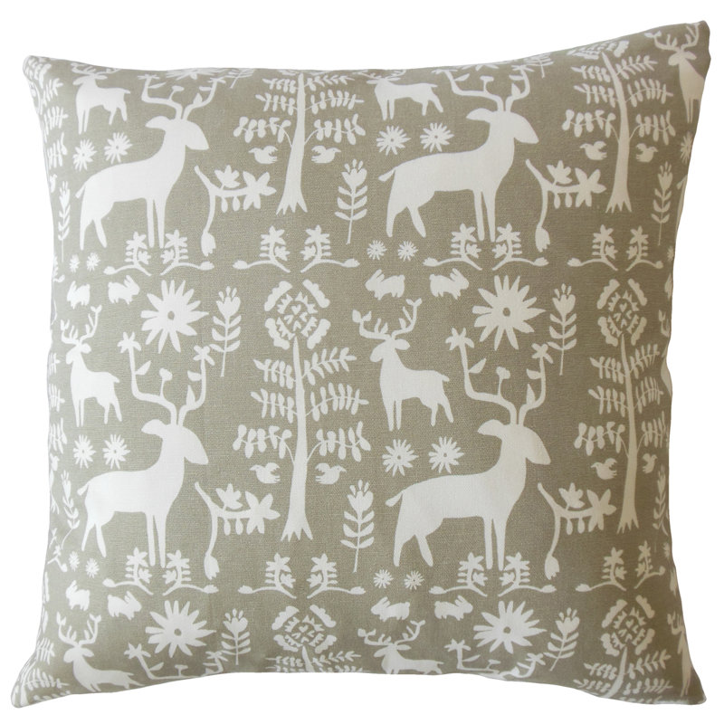  Coussin en coton Modern, Bois flottant