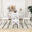 Moneke 5-Piece Dining Table Set, Wooden Kitchen Table with 4 Chairs